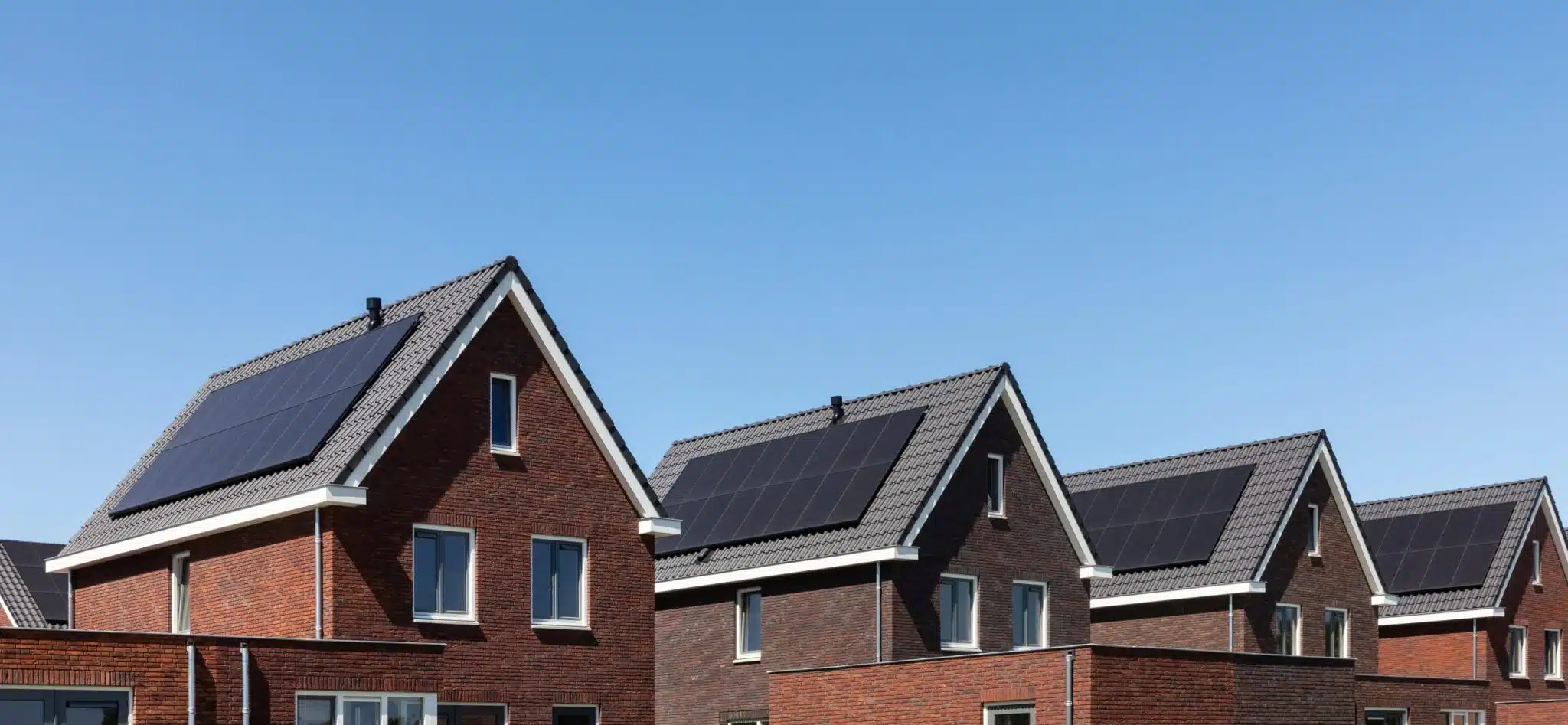 Huizen met zonnepanelen